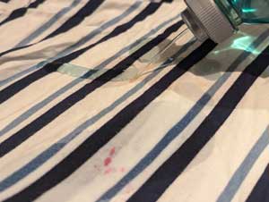 Removing stains on clothes